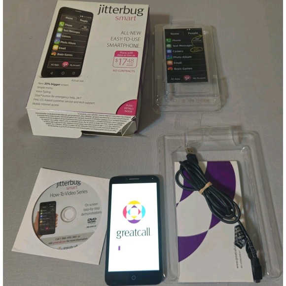 Lively® - Jitterbug Smart4 Smartphone for Seniors  Great Call WITH BOX - Picture 2 of 11